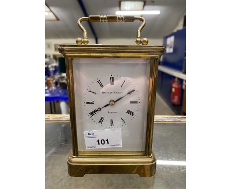 Matthew Norman, London - Modern brass cased carriage clock