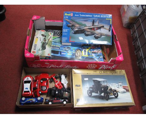 Four Plastic Model Kits, by Airfix, Revell, Union Model including Union Model 1:16th Scale Plastic Ford Model T, unchecked fo