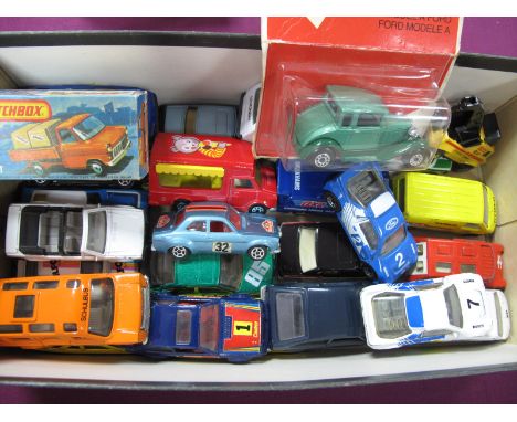 A Collection of Diecast Model Vehicles, by Matchbox, Siku, Polistil, Solido, Corgi and other, all Fords including Siku Ford T