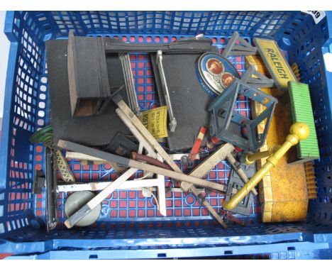 A Quantity of 1930's 'O' Gauge Lineside Accessories by Hornby/Bassett Lowke, plus others including signals, playworn.