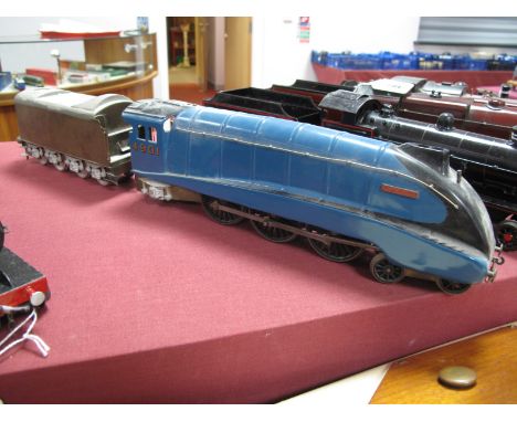 An "O" Gauge/7mm 4-6-2 A4 Locomotive and Tender, locomotive resin body, brass chassis, electric motor. Brass and white metal 