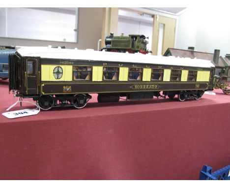 An "O" Gauge/7mm Eight Wheel Pullman Car, 'Sorrento', wooden kit based.