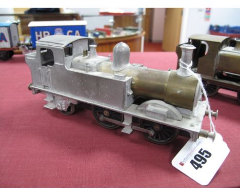 An "O" Gauge/7mm Brass and White Metal 0-4-2 1400 Class Tank Locomotive, no motor, unpainted.