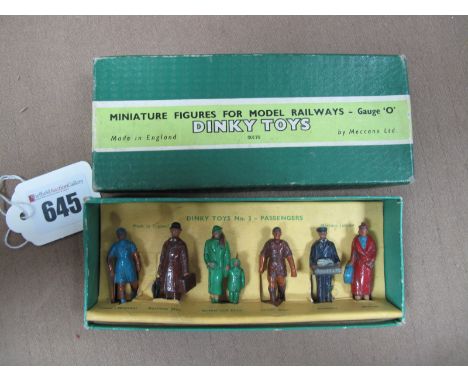 Dinky No. 3 'O' Gauge Passenger Set, (1954-56), correct figures in fair condition, fair box.