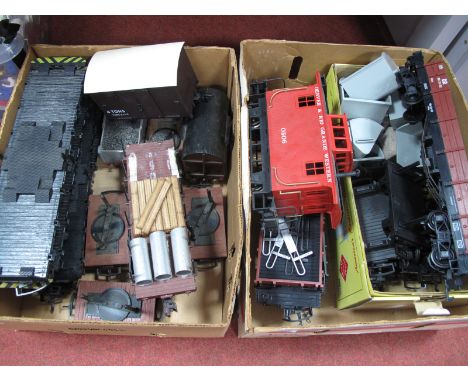 In Excess of Twenty 'G' Scale Rolling Stock Items, by HLLW, Bachmann, Lehman, L.G.B and other, including caboose, four ton va