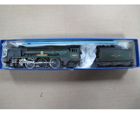 Hornby Dublo Ref 3235 Three Rail "West Country Class" 4-6-2 Steam Locomotive and Six Wheel Tender, B.R green "Dorchester" R/N