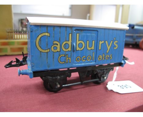 Hornby 'O' Gauge/7mm Four Wheel "Cadbury's" Box Van, blue body, cream roof, black chassis, repaint to a very good standard, n