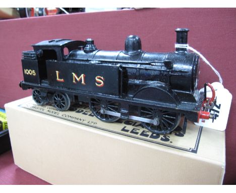 An "O" Gauge/7mm 0-4-0 Three Rail Electric Leeds Model Company Based Tank Locomotive, fully repainted, restored in LMS black,