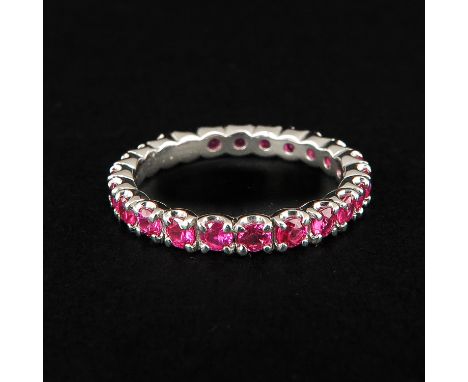 Set with 23 Rubies 2.05 carat total weight ring size 17.