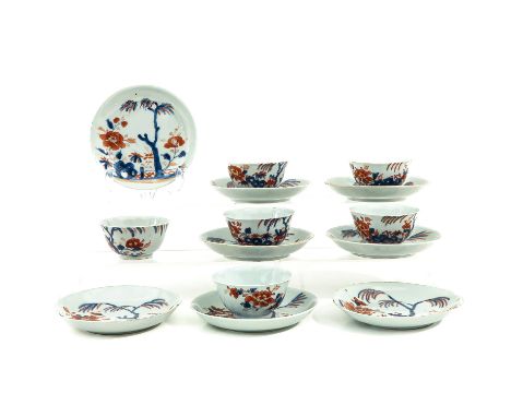 Including 6 cups and 8 saucers, saucers are 14 cm. in diameter, in diverse conditions.
