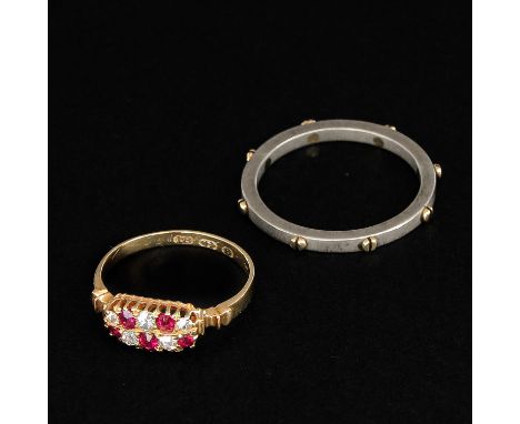 Including 18KG ring set with diamonds ring size 16 and 18.