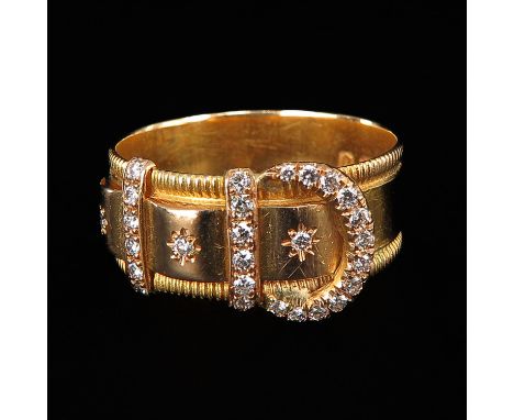 In the form of a belt ring size 18.