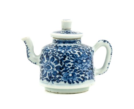 Floral decor, Kangxi Period, 8 cm. tall, chip on spout.