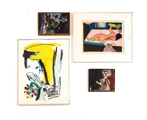 Including lithograph signed Corneille 41 x 33 cm.