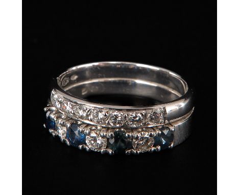 Set with diamonds ring size 18.