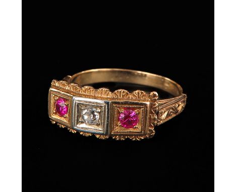 Set with diamond ring size 17.