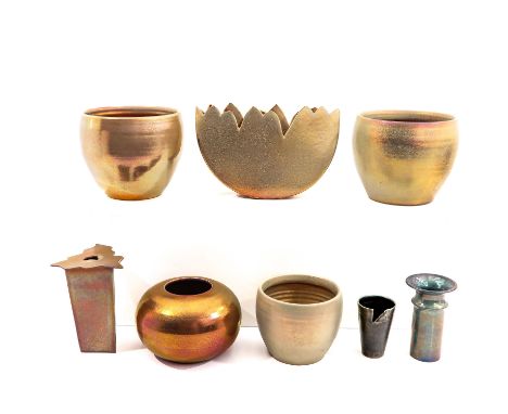 8 pieces including Mobach tallest item is 22 cm.  This lot will not be shipped by the auction house.