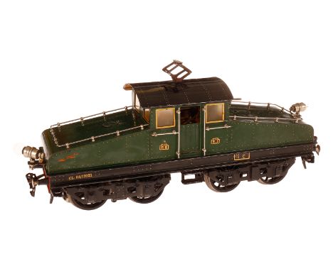 Märklin Bobo-Vollbahnlok CL 64/13021, Spur 1, elektr., grün handlackiert, je 1 el. bel. Stirnlampe, starrer Pantograph, Galer