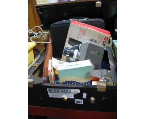 Kopil Zoom * Cine Camera, Gaf super 8 movie camera, Zeiss Ikon projector, editors reels etc:- Two Boxes