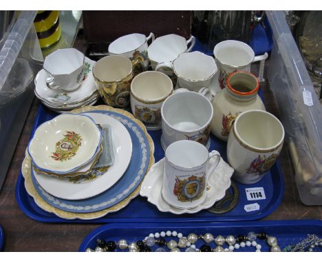 Early XX Century Commemorative Ware Mug King Edward VII, Queen Alexandra, Rosina China, Queen Elizabeth II Coronation cup, sa