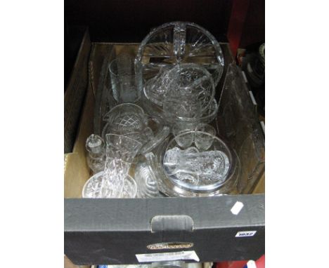 Doulton Glass Hors d'oeuvres, oval trinket place, Doulton Stourbridge Lion Anniversary goblet, other glass ware:- One Box