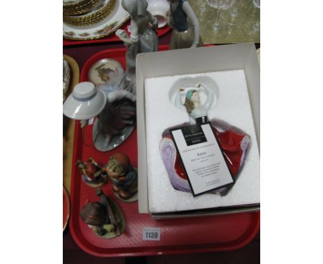 Royal Doulton Figurine 'Karen' HN4779 (boxed), three Nao examples, three others by Hummel and pin tray:- One Tray