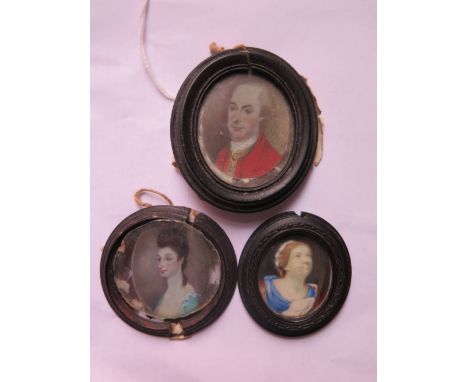 Three Portrait Miniatures