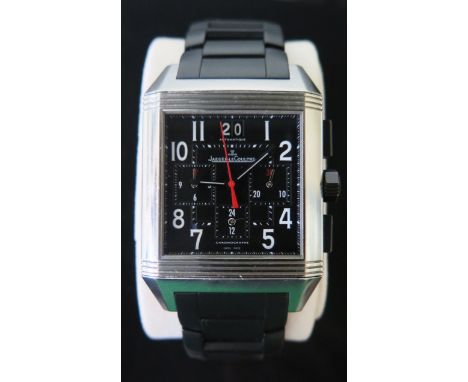 A Jaeger LeCoultre Gent's 'Squadra' Reverso Chronograph Watch _ 1000 hours control with boxes, unopened booklet and guarantee