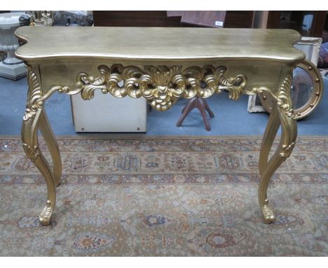 GILDED VICTORIAN FRENCH STYLE CONSOLE TABLE 