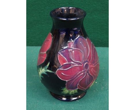 MOORCROFT TUBE LINED AND FLORAL DECORATED CERAMIC VASE 