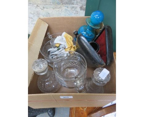 GLASSWARE INCLUDING MDINA DECANTER, ETC.