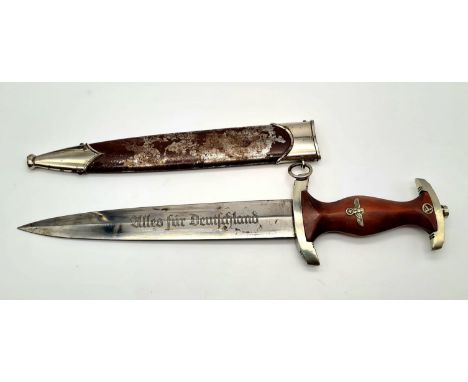 Rare Maker 1938 Dated SA Dagger. Maker Marked RZM/M/51 for Anton Wingen Jr who stopped making daggers in January 1938. Gau Ma