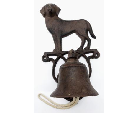 A VINTAGE DOGGY BELL WITH LOUD AND CLEAR  RING25 X 14cms  a/f 