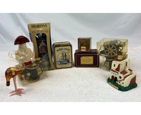 A Varied Collection of Vintage Alcoholic Bottle Miniatures - Some rare. Most contain their original drinks but a/f.Please see