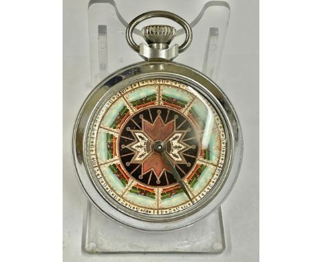 Vintage gaming pocket watch Working but no guarantees . Hour hand spins landing randomly on a different marker each time . 