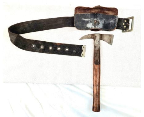 WW2 British Home Front Auxiliary Fire Service belt with axe. 