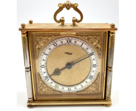 A Vintage Imhof Swivel Carriage Clock with A Swivel Face. As found. 11cm tall. 