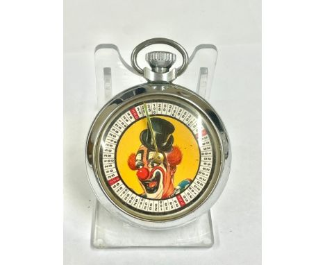 Vintage gaming pocket watch Working but no guarantees . Hour hand spins landing randomly on a different marker each time 
