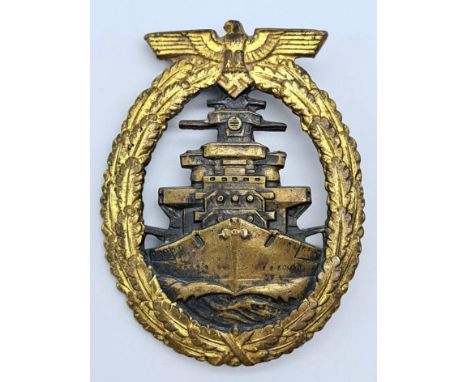 3rd Reich 1st Pattern Kriegsmarine High Seas Badge. A nice original item with a broken clasp. Ideal space filler in any colle