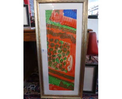 Howard Hodgkin, a 1990 etching in intaglio, hand printed in sennelir tempera 'But We Did Stop Smoking, We Didn't Miss Cigaret