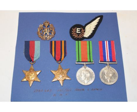 A 1939/45 star, Burma star, Defence medal and 1939-45 war medal formerly the property of No. 1380463 Flt./Sgt. R. L. Geach RA