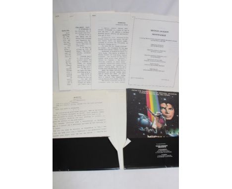 A Michael Jackson "Moonwalker" film press pack 1988