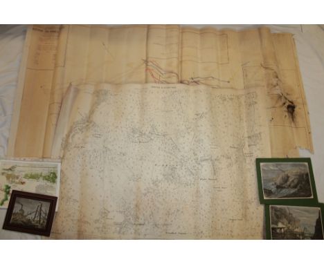A selection of West Cornwall mining related paperwork and related items including Geevor Tin Mines plan of Prospect East and 