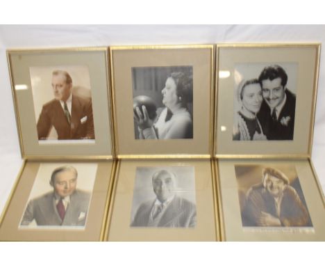 Six 1930's original cinema publicity portrait photographs including John Barrymore, Jack Benny, Thomas Mitchell etc. (6)