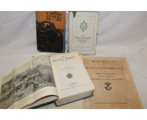 Regimental Histories including Atkinson (C. T.) The Devonshire Regiment 1914-1918; Worcestershire Regiment 1922-1950; a Recor
