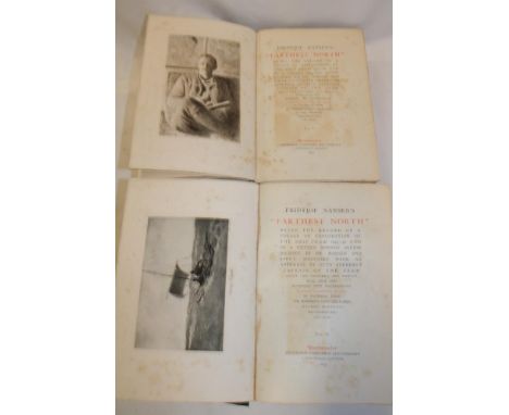 Fridtjof Nansen's Farthest North being the record of a voyage of exploration of the ship Fram 1893- 1896, 2 vols, first editi