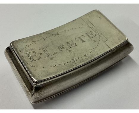 A George III silver snuff box with hinged lid. Birmingham 1810. By William Pitts. Approx. 51 grams. Est. £100 - £150.