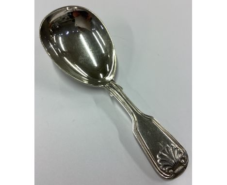 A Victorian silver caddy spoon. London 1863. By Elizabeth Eaton. Approx. 16 grams. Est. £40 - £60.