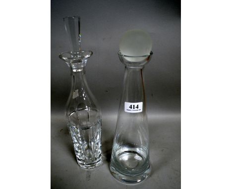 Atlantis glass decanter with stopper, 38cm high