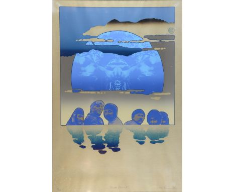 Leon Piesowcki, 'Blue Planet', screen print, 1971, 28/75, 94cm x 63cm,
